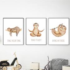 Sloth Printable Art Gallery Wall Set Nursery Prints Animal Etsy Nursery Animal Prints Art Gallery Wall Art Wall Kids