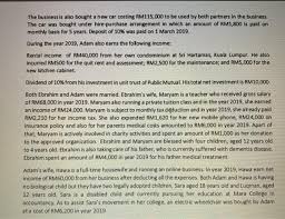 Pay the balance purchase price in accordance with the third schedule of schedule h housing development (control and licensing) (amendment) regulations 2015 (schedule h) or the spa. Solved Ebrahim And His Friend Adam Are Runing A Partners Chegg Com