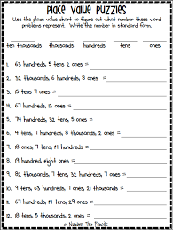 Place Value Word To Standard Form 3rd Grade Math Fourth Grade Math Math School