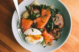 Or pan fry on medium until brown and crunchy. Smoked Salmon Breakfast Bowl With A 6 Minute Egg A Thought For Food