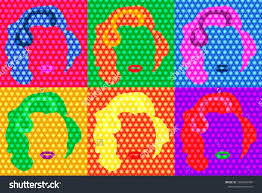 April 25 2018 Marilyn Monroe Colored Vector Illustration Pop Art Style Andy Warhol Inspiration Texture Of Three Di Color Vector Pop Illustration Pop Art