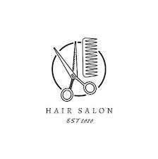 Circle Scissors Comb Simple Hair Salon Logos Salon Logo Design Hair Logo Design