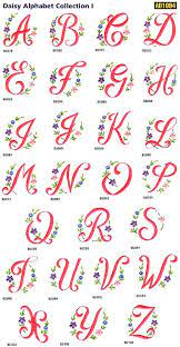 A wonderul whimsical design by adriana torres of miga de pan. Daisy Alphabet Free Embroidery Hand Embroidery Letters Embroidery Letters Flower Embroidery Designs