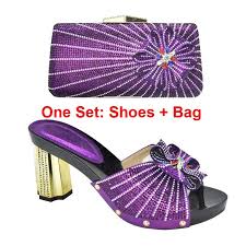 Only 1 available and it's in 1 person's cart. New Arrival Italian Women Wedding Shoes And Bag Set Decorated With Rhi Your True Confidence