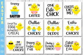 Download Easter Chicks Bundle Graphic By All About Svg Creative Fabrica PSD Mockup Templates