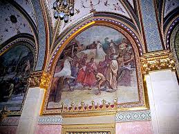 Image on the sarcophagus of st stephen.jpg. Painting Inside Parliment Hungary Architecture Budapest Hungary Parliment Hd Wallpaper Peakpx