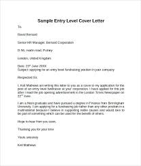When applying for an accounting job, be sure to include a tailored cover letter with your resume. Free 9 Entry Level Cover Letter Templates In Pdf