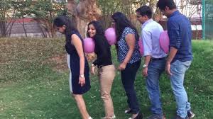 This relay race is a slight variation of balloon knee race. Team Building Activities Balloon Race Youtube