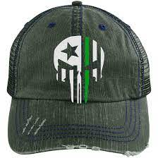 2 punisher skull (blue line) tactical morale badges patch (free & fast shipping). Thin Green Line Military Punisher Skull Distressed Cap Hat Custom Sticker Shop