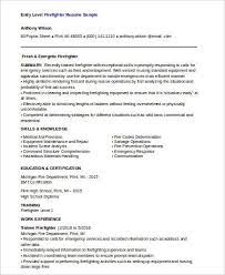 Free 8 Sample Firefighter Resume Templates In Ms Word Pdf