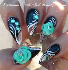 Stiletto Black And Clear Nails Acrylic Nail Art Luminous Nails Nails Nail Art