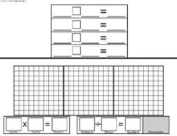 Multiplication using a number line Area Model Template Worksheets Teaching Resources Tpt