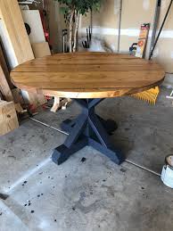 Round Farmhouse Table Read Description On Shipping Its Not Etsy Round Farmhouse Table Diy Dining Table Farmhouse Table