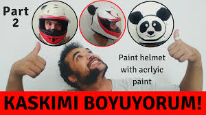 Kask Boyama Part 2 Tasarim Kask Yapimi Paint Helmet With Acrylic Paint Kask Tasarim Cizim