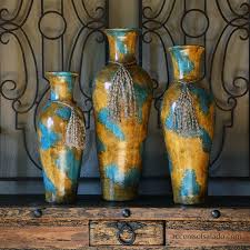 Tall Turquoise Vases Southwest Style Turquoise Vase Floor Vase Vase