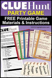 With our dinner party style games, questions are handed out to the rest of the audience so that they all get the chance to interrogate the suspects. Clue Hunt Party Game Fright At Home