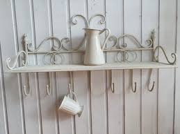 Dauertiefpreise große auswahl 30 tage rückgaberecht auch im hornbach markt. Eisenregal Shabby Chic Mit Ablage Und 7 Haken Weiss B 65 Cm Raumtraum Dekoshop