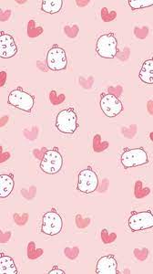D576545283cb26fd1b587e2410c195a2 Molang Wallpaper Pink Wallpaper Kawaii Wallpaper Doodle