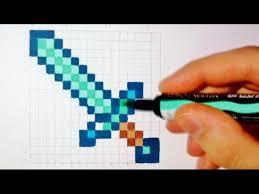 Pixel Art How To Draw A Minecraft Sword Youtube Latest hot pixel art maps. to draw a minecraft sword
