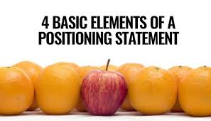 Your brand positioning statement should also provide your brand's position in the market place. 4 Basic Elements Of A Positioning Statement