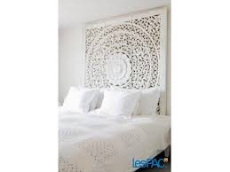 Panneau Bois Sculpte Mandala Sculpture Murale Tete De Lit Inde Indonesie Handcarved Wood Panel Mural White Bedroom Design Asian Home Decor Indian Home Decor