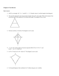 Congruence and special segments enduring understanding (big idea):two triangles are congruent these parts are equal because corresponding parts of congruent triangles are congruent. Unit 6 Triangle Congruency Test Chapter 6 Test Review With Answers Triangles That Have Exactly The Same Size And Shape Are Called Congruent Triangles