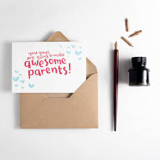 However, you really could use any greeting stamps you want. You Re Going To Make Awesome Parents Card By Hunter Paper Co Notonthehighstreet Com