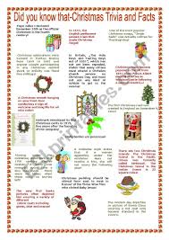 To be good at playing it, you need to have a good . Christmas Trivia And Facts Reuploaded Esl Worksheet By Mayrose