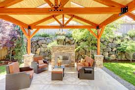 A covered outdoor living room features furniture. 25 Patio Shade Ideas For Your Backyard Install It Direct
