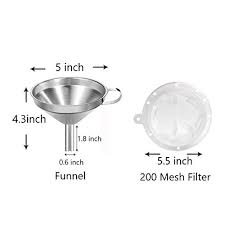 Stainless steel can be cut at home with shears, a circular saw or jigsaw or grinder or rotary tool. Iaxsee 5 Inch Stainless Steel Funnel With Fine Strainer Nylon Mesh Strainer For Sieving Foods And Cooking Funnel Transferring Of Liquid Dry Ingredients Silver 5 Inch Funnel With Strainer Pricepulse