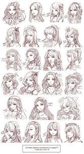 Anime Curly Hairstyles For Girls Drawings Sketches Anime Drawings