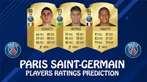 ‎هنا كل ما يتعلق بفيفا 20 مهارات خطط.بعمل بث مباشر.وبطولات كل فتره�‎. Fifa 19 Paris Saint Germain Fc Players Ratings Prediction W Neymar Verratti Mbappe