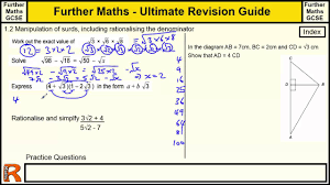 Ultimate Revision Guide For Further Maths Gcse Number Surds Youtube
