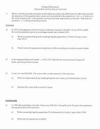10 Exponential Growth Worksheet Math 2 Answers Exponential Growth Exponential Growth And Decay