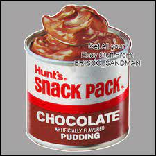 These are a great value for the money so we can always keep some on hand for a really quick snack. Fridge Fun Refrigerator Magnet Hunt S Snack Pack Pudding Art 1970s Retro Food Ebay
