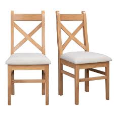 You'll love our wide selection of solid oak dining chairs & benches! Pair Of Solid Oak Dining Chairs With Fabric Seat Adeline Furniture123