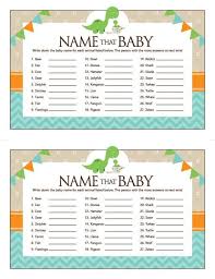 Instant Download Dinosaur Name That Baby Game Teal Orange Etsy Dino Baby Shower Funny Baby Shower Games Frog Baby Showers