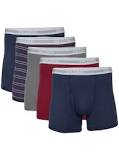Gildan Adult Men's Short Leg Boxer Briefs, 5-Pack, Sizes S ...