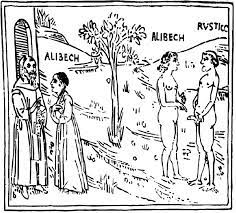 The scene depicts the mockery of friar rustico, who, using a pun, convinces alibech to love him (novella decima, third day of the' decameron ' by giovanni boccaccio). Jahsonic S Microblog Alibech And Rustico Decamerone Summary Of