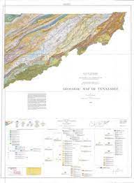 East Tennessee Geologic Map Geologic Map Of Tennessee (East Sheet) - 1966" By Tennessee Department Of  Conservation