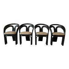 Shop the axel 160cm diameter round dining table, black in black. 1980s Bamboo Dining Chairs In The Manner Of Axel Enthoven For Rohe Noordwoolde Set Of 4 Chairish