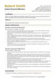 aviation structural mechanic resume