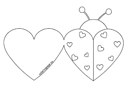Ladybug Valentine Cards Coloring Page Valentines Day Coloring Page Ladybug Valentine Cards Valentine Coloring Pages