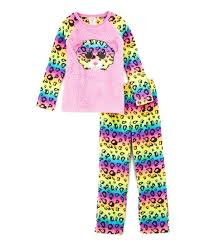 Intimo Ty Beanie Boo Pink Yellow Dotty Raglan Pajama Set Girls