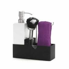 Shop the biggest selection of sink caddies, sponge holders, dish soap dispensers, sink organizers, sink mats and more at the best prices from at scroll sink cradle black. Black Kitchen Sink Caddy By Zone Buy In Leeds