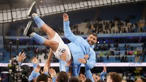 Aguero is likely to miss the premier league kings' domestic finale against everton in front of returning home fans on sunday with his leg injury. Epl 2021 Sergio Aguero Manchester City Pep Guardiola Crying Celebrations Tribute Trophy Champions Everton