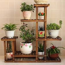 Heavy Duty Wood 5tier Plant Stand Shelf Indoor Outdoor Flower 10 Pot Rack Holder Wooden Plant Stands Wooden Plant Stands Indoor Diy Plant Stand