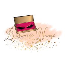 Black And Gold Makeup Logo Custom Logo Lash Box Logo Logo Lash Box Red Gold Lashes Etsy Nature Logo Design Green Logo Design Lashes Logo