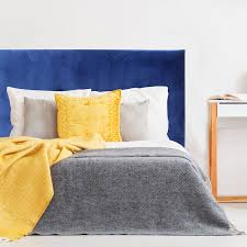 Esmund 20 wide tufted velvet side chair (set of 2) by everly quinn. Royal Blue Velvet Plain Upholstered Bedhead Custom Made All Sizes