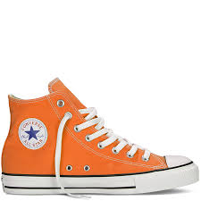 Black And Orange Converse High Tops Chuck Taylor Fresh Colors Converse Orange Converse Chuck Taylors Converse